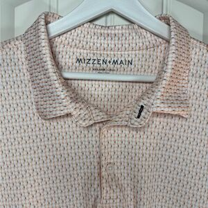 Mizzen+Main Versa Men’s Short Sleeve Orange Patterned Polo - Size XXL